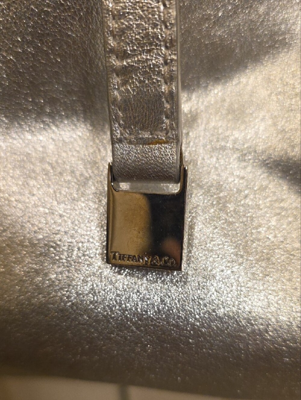 Tiffany & Co. Metallic Silver Tote with REVERSIBLE Tiffany Blue - Picture 2 of 13